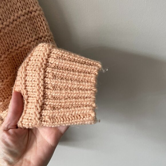 RHYTHM Pullover Chunky Knit Sweater Cowl Necks Blush Pink Medium - Picture 5 of 8